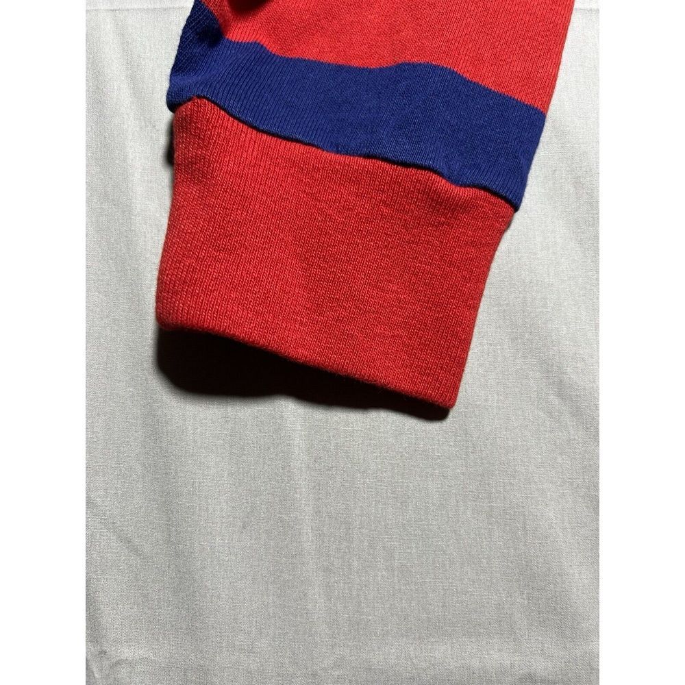 Polo Ralph Lauren‎ Rugby Shirt Men's M Striped Embroidered Patchwork Long Sleeve - Picture 4 of 11